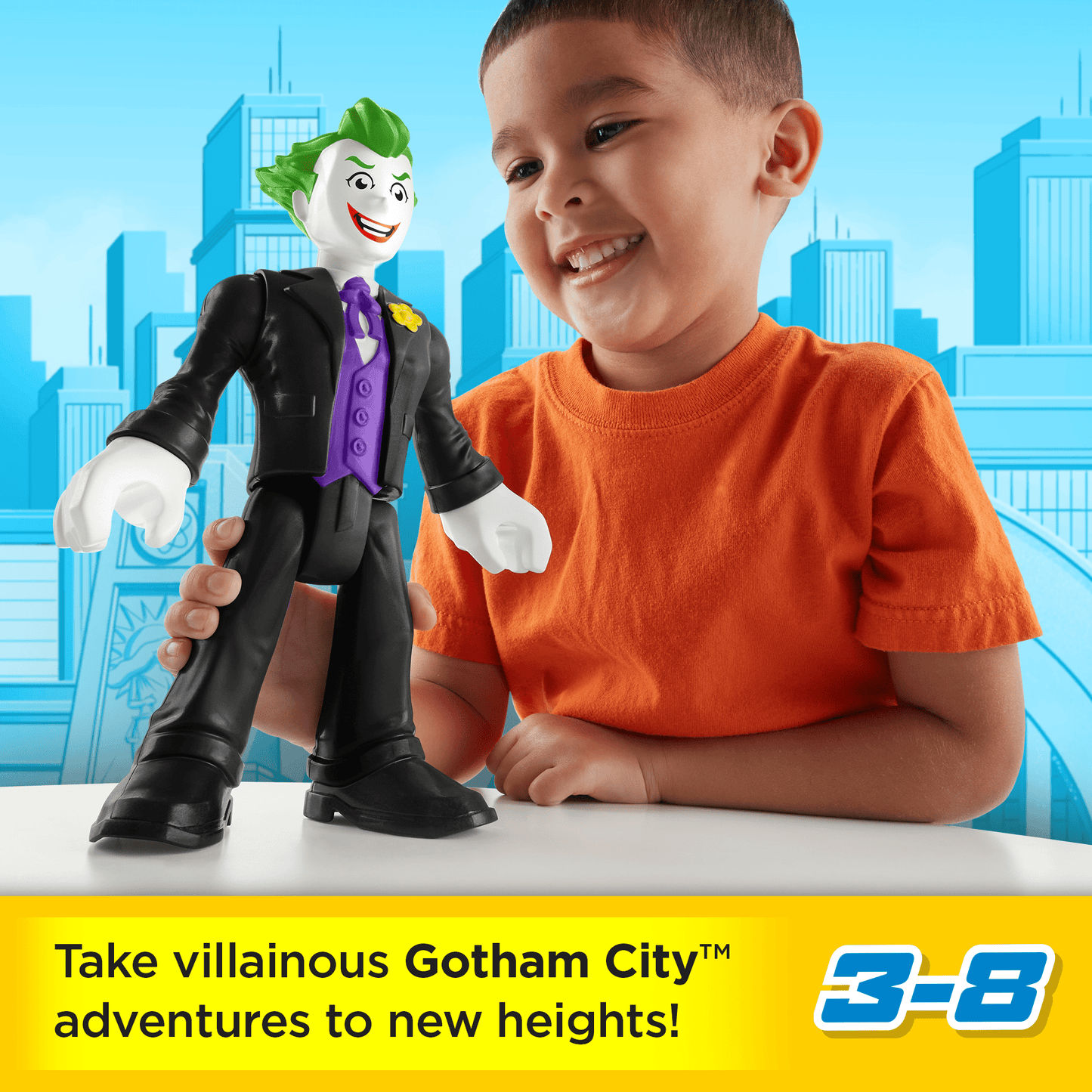 Imaginext DC Super Friends The Joker XL Figure, 10-inch Poseable Preschool Toy