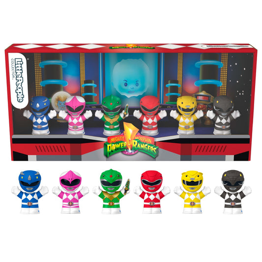 Little People Collector Power Rangers Special Edition Set For Adults & Fans, 6 Figures
