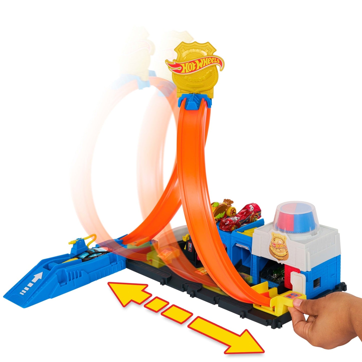 Hot Wheels  Ville  Coffret de Jeu  Super Station de Police, 1:64