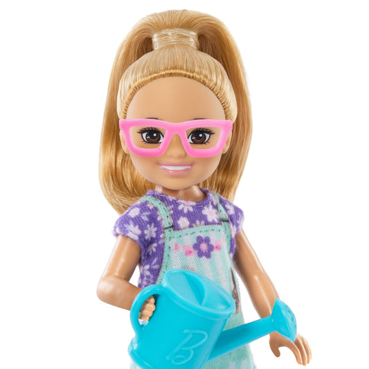 Barbie Chelsea Florist Doll & Accessories Set, Career-Themed Blonde Small Doll