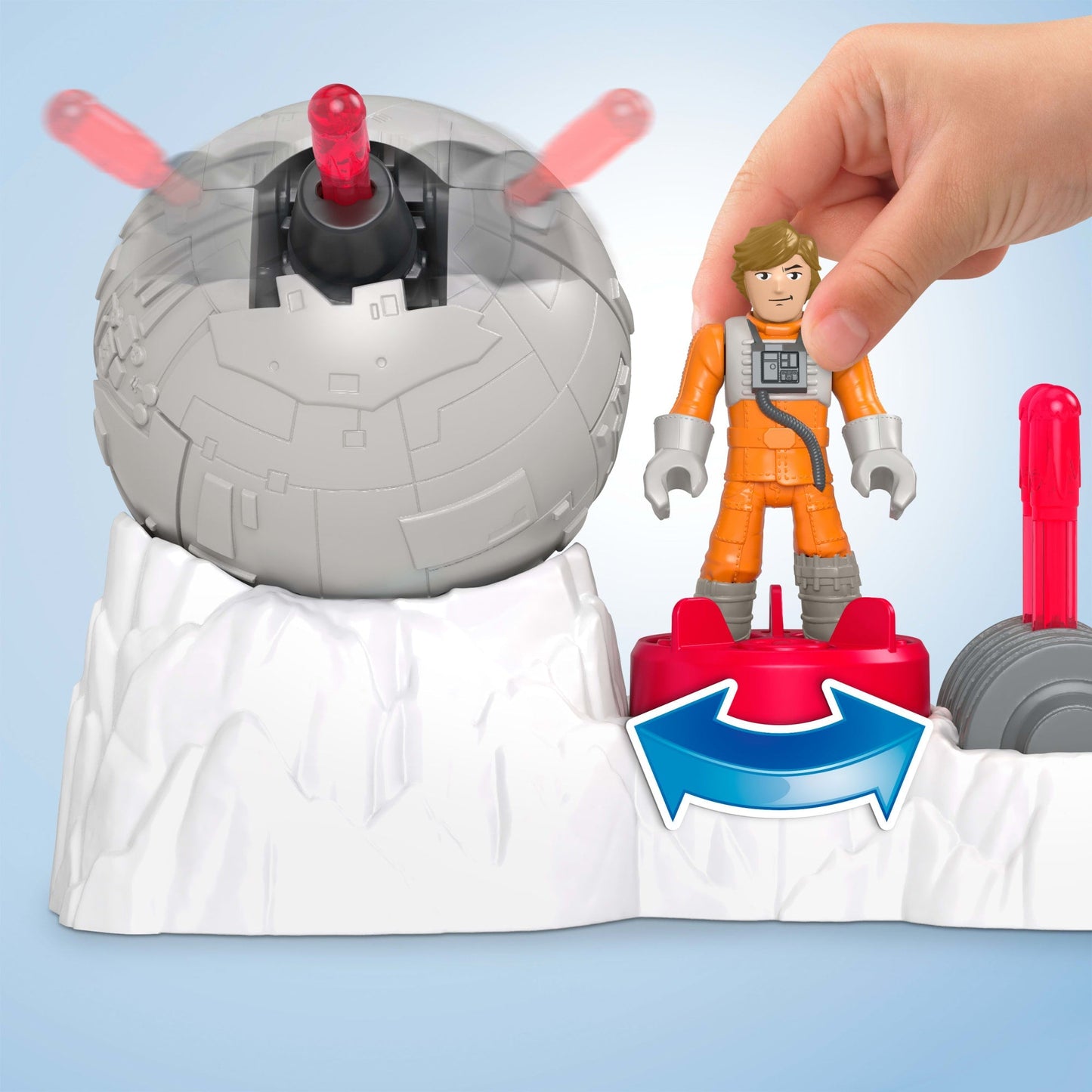 Imaginext Star Wars Rebel Base Cannon Toy With Luke Skywalker Diecast Character Key, 5 Pieces