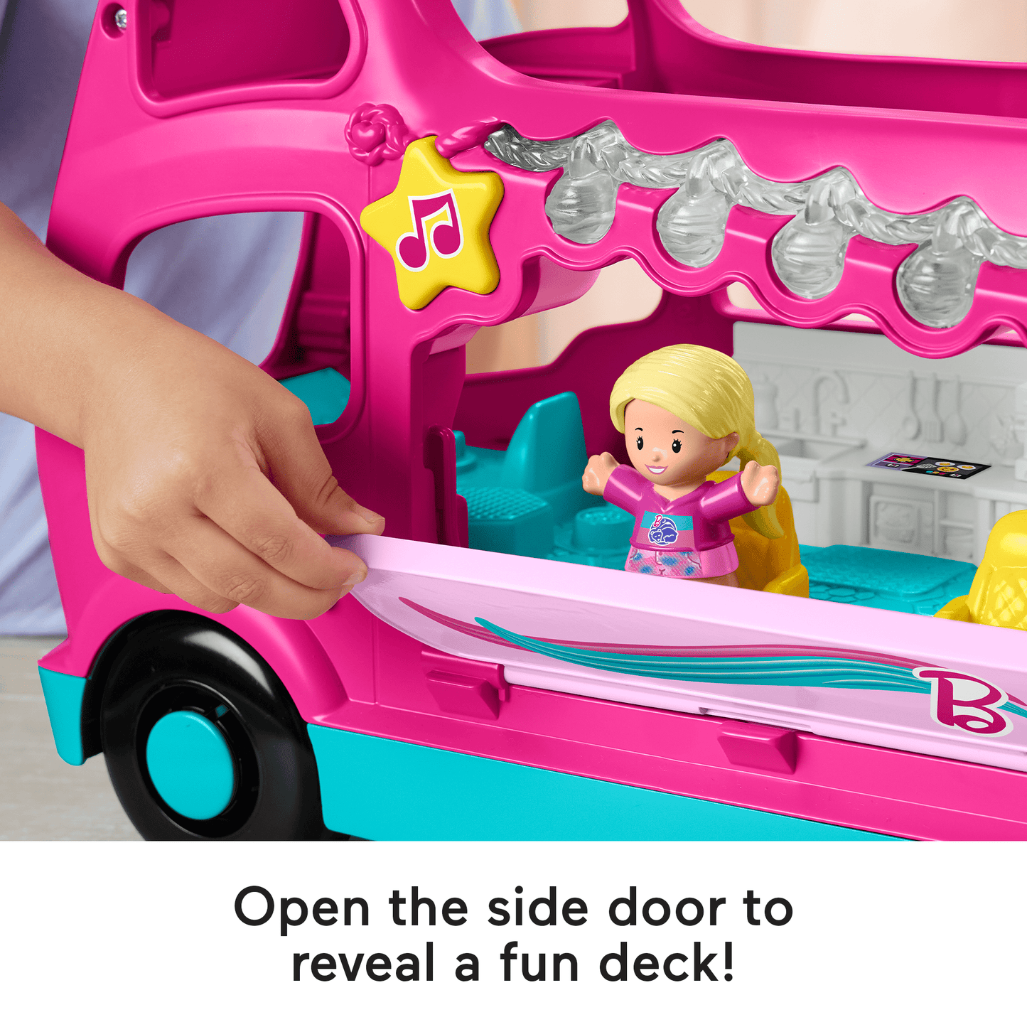 Fisher-Price Little People Barbie Little Dream Camper Rv Playset With Music Lights & 2 Figures